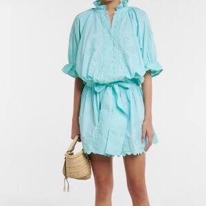 Juliet Dunn London Light Blue Embroidered Dress